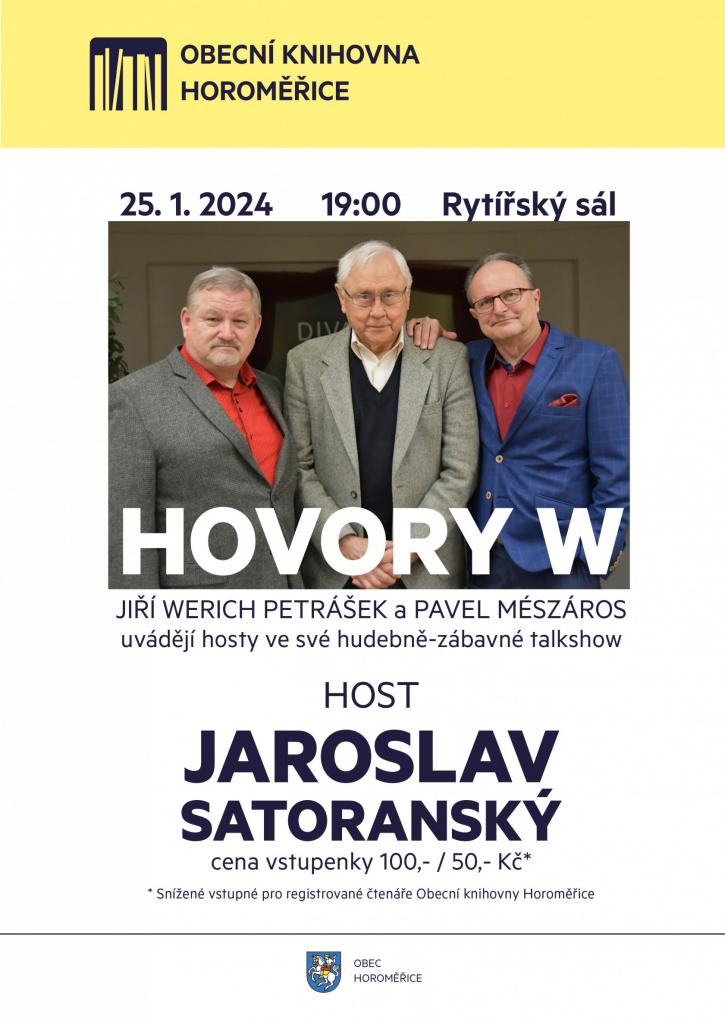 Plakát knihovny Hovory W