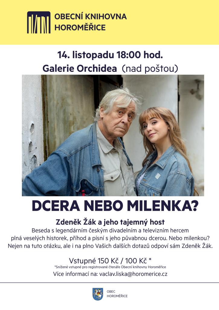 Plakát k setkání se Zdeňkem Žákem